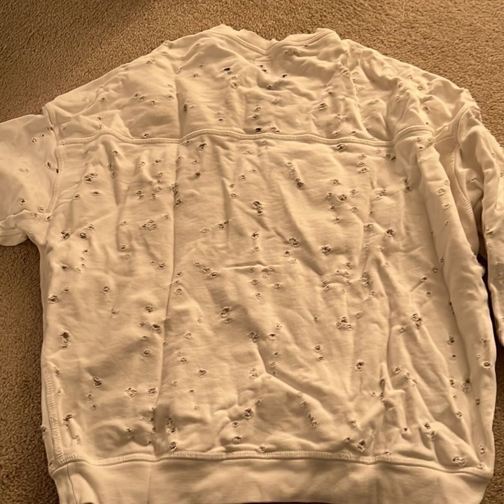 NSF Distressed Lace Up Pullover XS - Picture 4 of 4